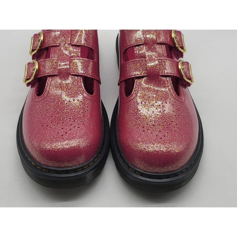 Dr Martens 8065 Y Nebula Glitter Mary Jane Fuchsia Pink Girls 7 Boys 6
